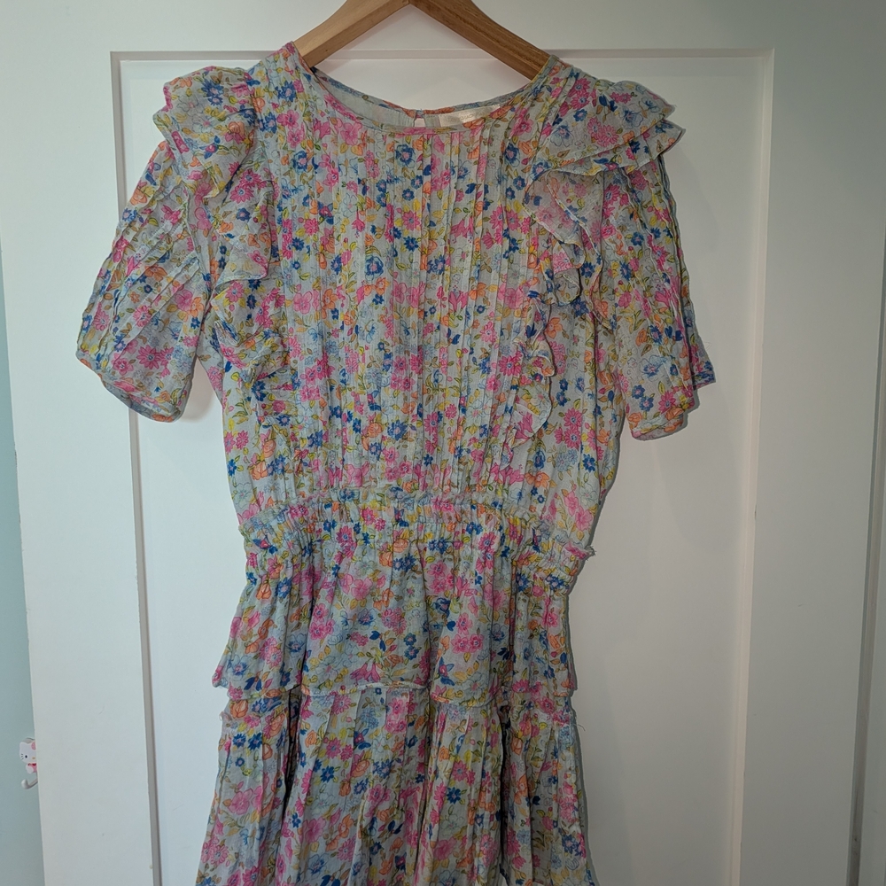 LoveShackFancy Multicolor Floral Ruffle Top - Picture 2 of 5
